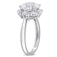 Julianna B 10K White Gold Created Sapphire Ring
