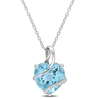Julianna B Sterling Silver Sky Blue Topaz Pendant