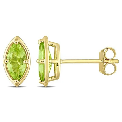 Julianna B 14K Yellow Gold Peridot Stud Earrings