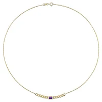 Julianna B 10K Yellow Gold Octagon Amethyst Necklace