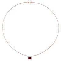 Julianna B 10K Rose Gold Garnet and Diamond Necklace