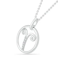 Sterling Silver Aries Diamond Pendant