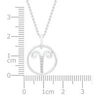 Sterling Silver Aries Diamond Pendant