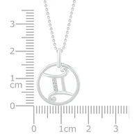 Sterling Silver Gemini Diamond Pendant