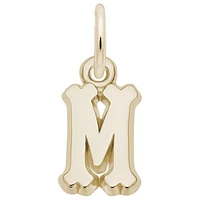 10K Yellow Gold Initial M Pendant