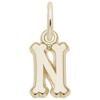 10K Yellow Gold Initial N Pendant