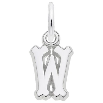 Sterling Silver Initial W Pendant