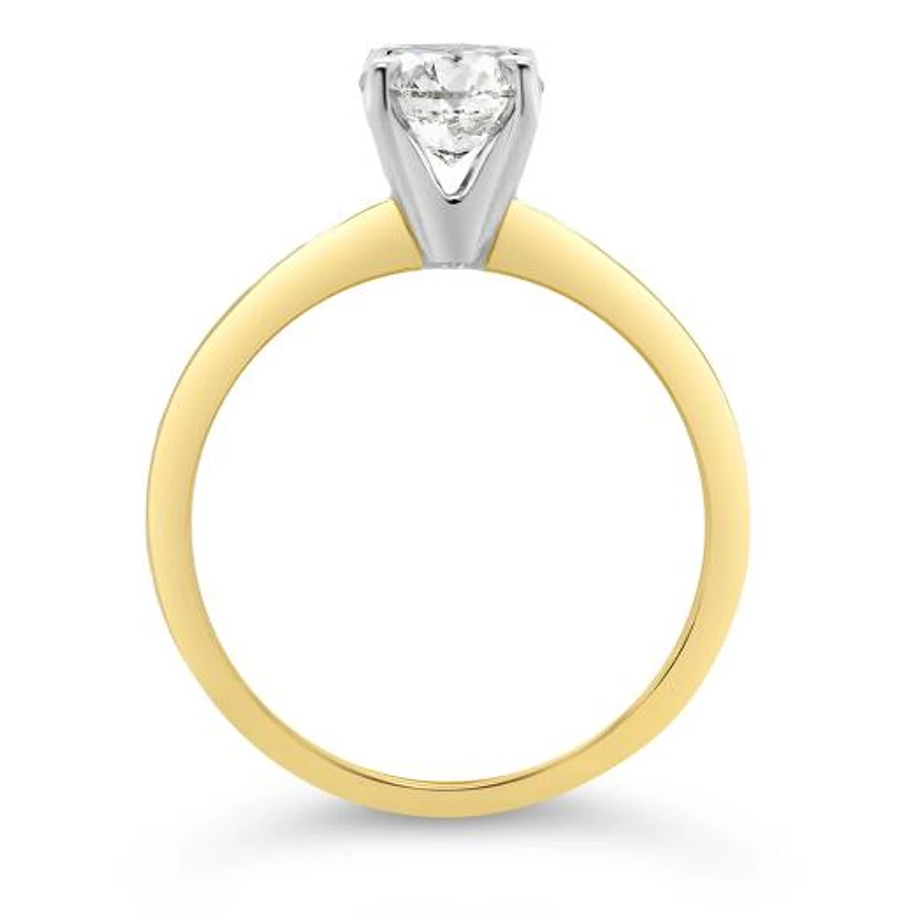 Glacier Fire 14K Yellow Gold 1.00CT Diamond Solitaire Ring