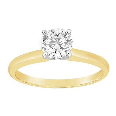 Glacier Fire 14K Yellow Gold 1.20CT Diamond Solitaire Ring
