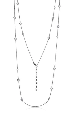 Reign Bezel Set Stations Necklace