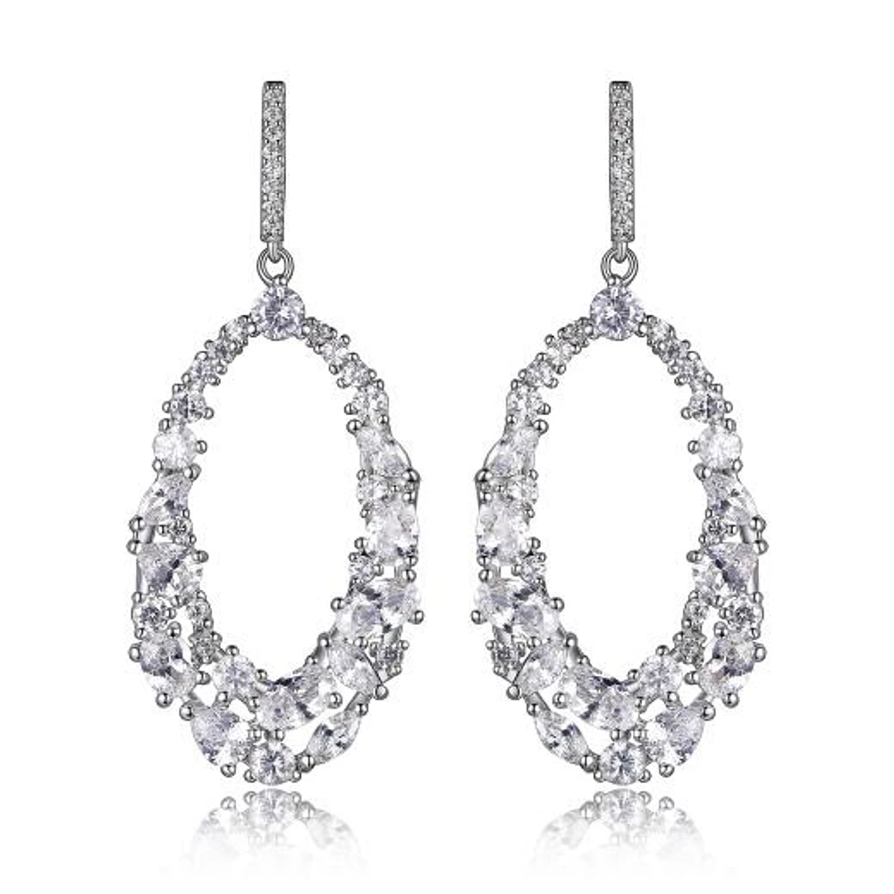 Reign Oval Cluster Earrings
