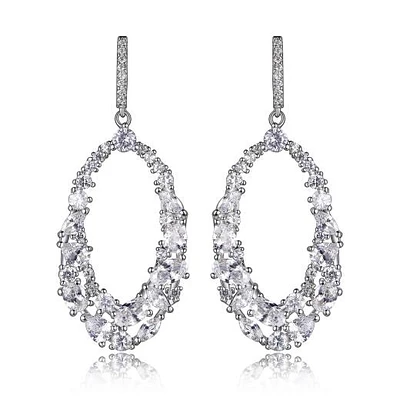 Reign Oval Cluster Earrings