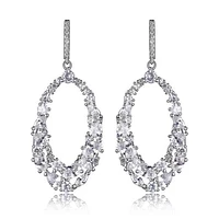Reign Oval Cluster Earrings