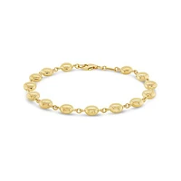 10K Yellow Gold 7.5" Ball Link Bracelet