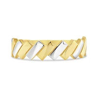 10K Yellow & White Gold Bar Ring