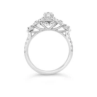 Diamond Revelations 14K White Gold 0.95CTW Oval Diamond Bridal Ring