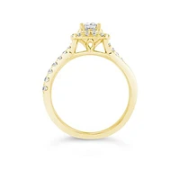 Diamond Revelations 14K Yellow Gold 0.80CTW Princess Cut Bridal Ring