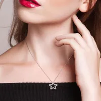 Julianna B Sterling Silver 0.20CTW Diamond Star Pendant