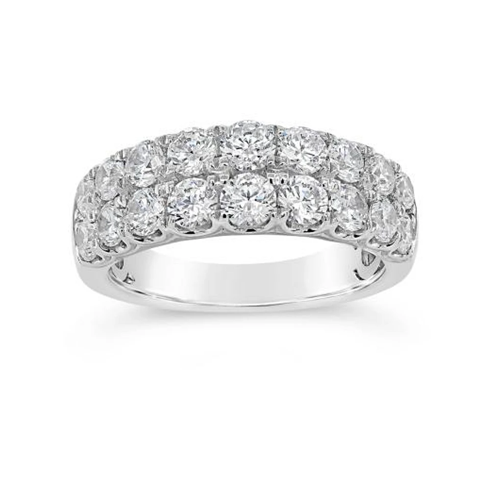 14K White Gold 2.00CTW Diamond Anniversary Band