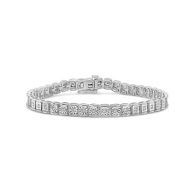 Sterling Silver 0.50CTW Diamond Tennis Bracelet