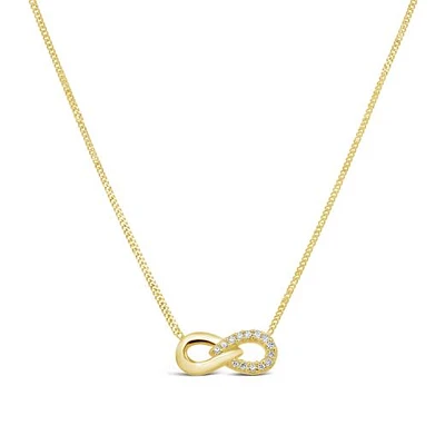 Infinite Love 10K Yellow Gold Diamond Infinity Necklace