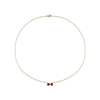 Julianna B 10K Yellow Gold 0.015 CTW Diamond & Garnet Necklace