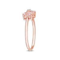 Julianna B 10K Rose Gold 0.015 CTW Diamond & Morganite Ring