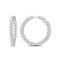 Julianna B Sterling Silver Lab Grown White Sapphire Earrings