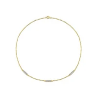 Julianna B Yellow Plated Sterling Silver Lab Grown White Sapphire Necklace