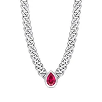 Julianna B Sterling Silver Lab Grown Ruby Necklace