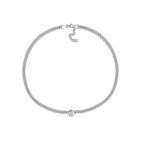 Julianna B Sterling Silver Lab Grown White Sapphire Necklace