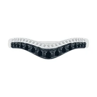 Sterling Silver 0.23CTW Black Diamond Fashion Band