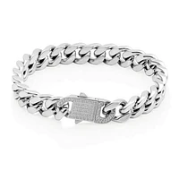 SteelX Stainless Steel 9.5mm 8.5" Curb Chain Bracelet