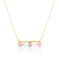 Gold Plated Sterling Silver Freshwater Pearl Necklace