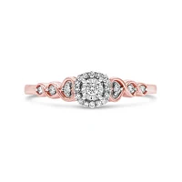 10K Rose Gold 0.10CTW Diamond Promise Ring