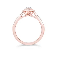 10K Rose Gold 0.50CTW Pear Shaped Diamond Bridal Set
