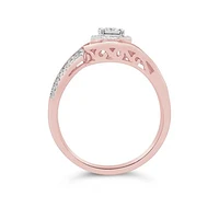 10K Rose Gold 0.30CTW Diamond Bridal Set