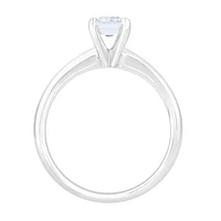New Brilliance 14K White Gold Lab Grown 1.00CT Emerald Diamond Solitaire Ring
