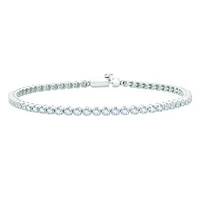 10K White Gold 2.00CTW Diamond Tennis Bracelet