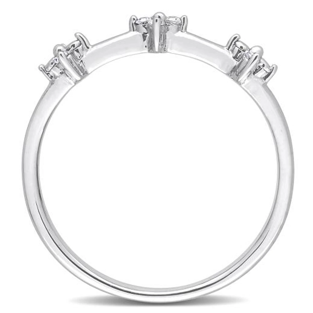 Julianna B Sterling Silver Diamond Promise Ring