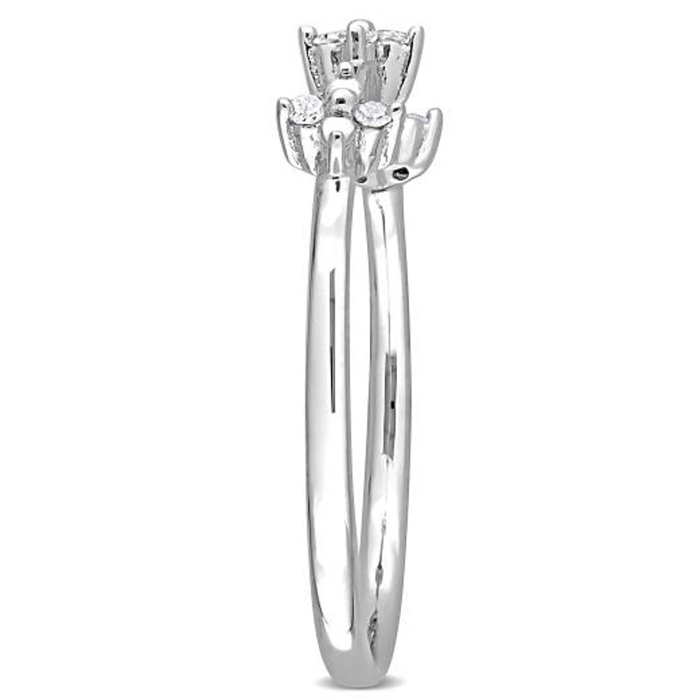 Julianna B Sterling Silver Diamond Promise Ring