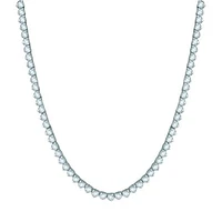 14K White Gold 5.04CTW Diamond Tennis Necklace