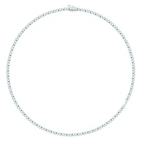 14K White Gold 10.00CTW Diamond Tennis Necklace