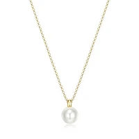 Elle Simpatico Gold Plated White Shell 17" + 3" Necklace
