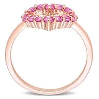 Julianna B 10K Rose Gold Pink Sapphire Heart Ring