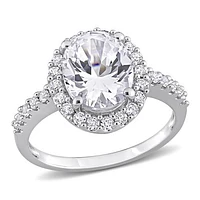 Julianna B 10K White Gold Created Sapphire Ring