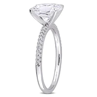 Julianna B 14K White Gold Created Sapphire and Diamond Ring