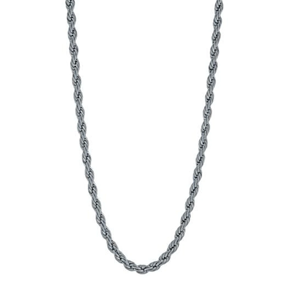 Stainless Steel Gun Metal Rope Chain
