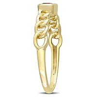 Julianna B 14K Yellow Gold Garnet Link Ring