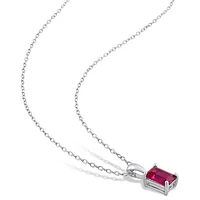 Julianna B Sterling Silver Created Ruby Pendant